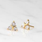 Diamond Trio Stud Earrings 11142 0717 m lifestyle (2)