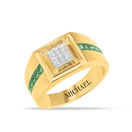 Personalized Eternal Excellence Birthstone Diamond Ring 12237 0018 e may