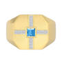 Holy Cross Mens Birthstone Diamond Ring 10700 0010 m front