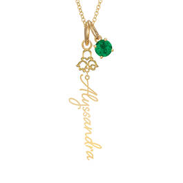 Birthstone Flower Necklace 11772 0029 e may