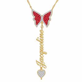 Personalized Birthstone Butterfly Necklace 6727 001 7 7