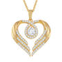 Birthstone Pendant Angel Heart Wing 6721 0013 d april