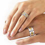 Diamond His & Her Ring Set, Personalized Diamond His Hers Ring Set 11213 0018 m model