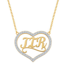 Personalized Monogram Heart Pendant 6857 001 9 1