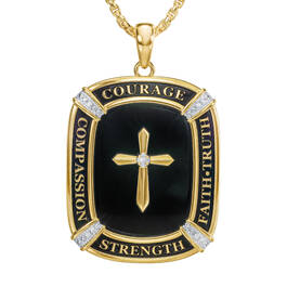My Lifes Greatest Blessing Grandson Diamond Faith Pendant 10637 0018 b front