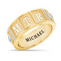 Personalized Birthstone Initials Ring, Personalized Birthstone Initials Ring 11010 0013 e april