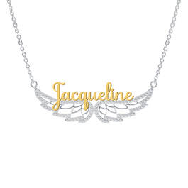 Granddaughter Personalized On Angel Wings Necklace 10372 0017 b jacqueline