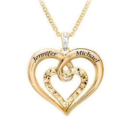 Personalized Double Heart Diamond Pendant 11647 2747 a main