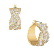 Bold and Brilliant Simulated Diamond Earrings 6601 0034 a main
