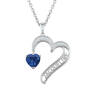 Diamond and Birthstone Heart Pendant 12169 0010 i september