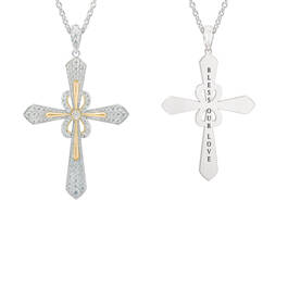 Bless Our Love Diamond Cross Pendant 11607 0012 a main