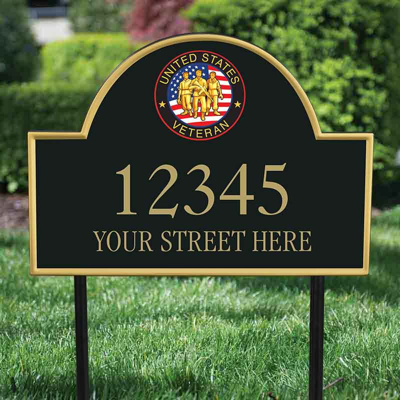 US Veterans Personalized Address Plaque 5718 005 1 2