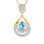 Birthstone Drop Necklace, Birthstone Drop Pendant 6930 0044 c march