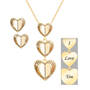 I Love You Diamond Cut Triple Heart Pendant with FREE Matching Earrings 11647 4206 a main