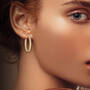 Copper Trinity Inside-Out Hoop Earrings, Copper Trinity Inside Out Hoop Earrings 6744 0016 m model