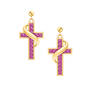 Birthstone Cross Earrings 5657 0021 j october