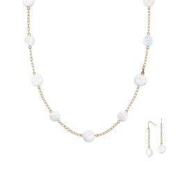 Golden Beauty Discs Necklace&Earrings 11973 0034 a main