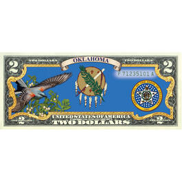 State Bird and Flower Enhanced $2 Bill Collection 11346 0018 a Oklahoma