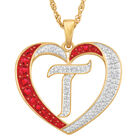 Personalized Diamond Heart Pendant 2300 0011 t initial T