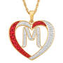 Personalized Diamond Initial Heart Pendant with FREE Poem Card 2300 0060 m initial