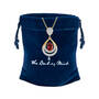 Birthstone Drop Necklace, Birthstone Drop Pendant 6930 0044 m giftpouch