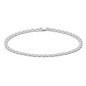 Italian Silver Dew Drop Bracelet 10376 0021 a main