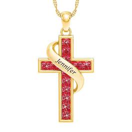 Personalized Birthstone Cross Pendant 5657 001 3 7