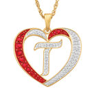 For My Daughter Diamond Initial Heart Pendant 10119 0015 a t initial