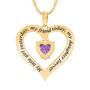 My Daughter I Love You Personalized Amethyst and Diamond Pendant 2701 0057 c back