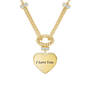 Personalized ILoveYou Golden HeartDiamond Necklace Free Matching Necklace 12277 0050 c back