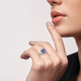 Personalized Majestic Elegance Gemstone Statement Ring 11966 0017 m model
