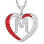 Personalized Diamond Initial Heart Pendant 10926 0018 m initial M