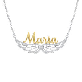 Granddaughter Personalized On Angel Wings Necklace 10372 0017 a main