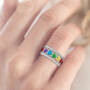 Rainbow of Hearts Stackable Ring Set 11937 0013 m model