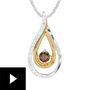 Mocha Drop Diamond Pendant, , video-thumb