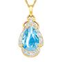 Siren of the Sea Blue Topaz  Diamond Pendant 5246 001 1 1