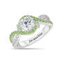 True Beauty Birthstone & Diamonisse Ring, Personalized True Beauty Birthstone Diamonisse Ring 11316 0014 h august