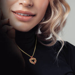 Personalized Love is the Answer Birthstone Pendant 10553 0018 n model