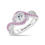 True Beauty Birthstone & Diamonisse Ring, Personalized True Beauty Birthstone Diamonisse Ring 11316 0014 f june