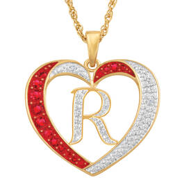 Personalized Diamond Initial Heart Pendant with FREE Poem Card 2300 0060 r initial