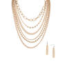 Bold Golden Layered Necklace Earring 11991 0024 a main