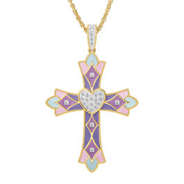 Radiant Faith Diamond Cross Pendant 10587 0018 b front