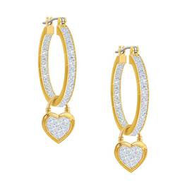 Diamond Hearts Inside Out Hoop Earrings 1024 001 8 1