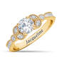 Personalized Genuine Birthstone & Diamond Ring, Personalized Genuine Birthstone Diamond Ring 11160 0011 d april