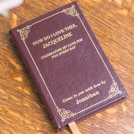 How Do I Love Thee Customized Leather Book 5351 2