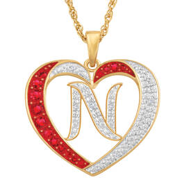 Personalized Diamond Initial Heart Pendant with FREE Poem Card 2300 0060 n initial