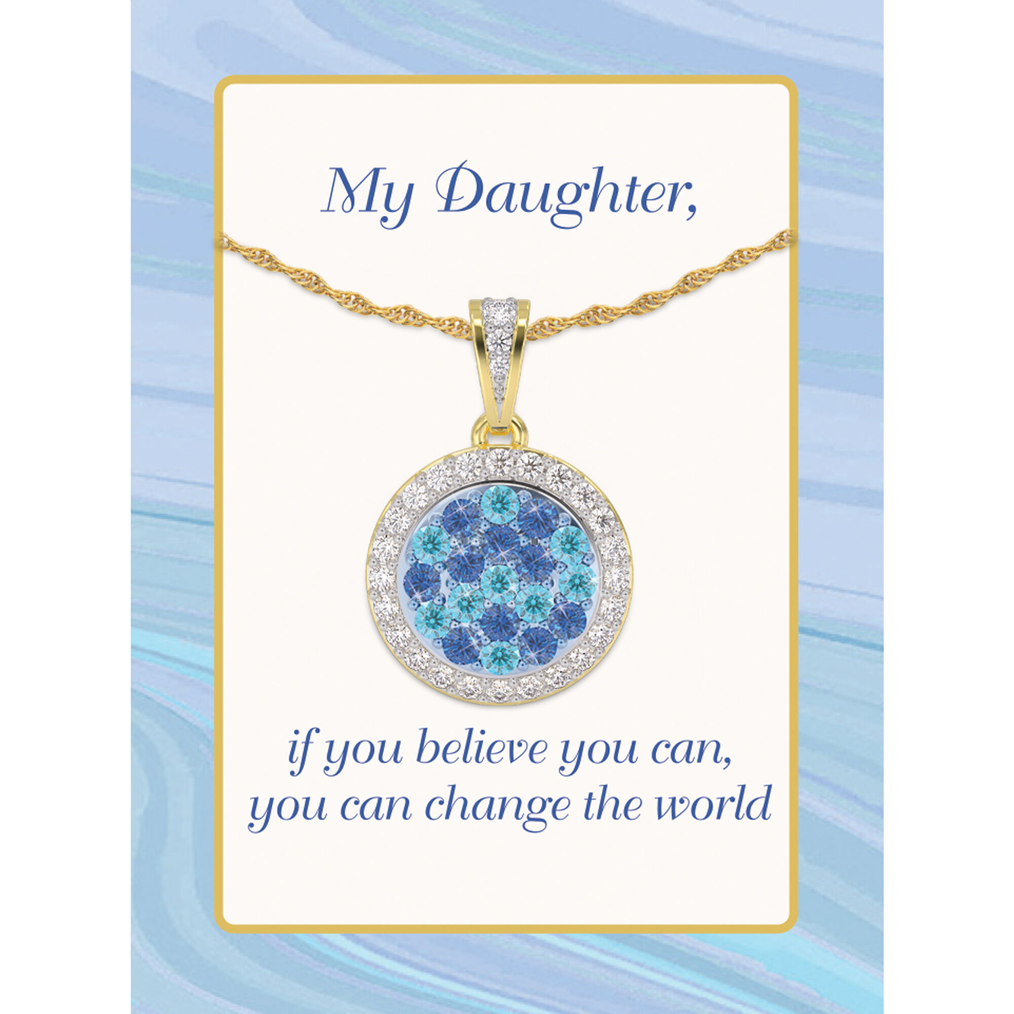 You Can Change the World Daughter Mosaic Pendant 10219 0014 d poem