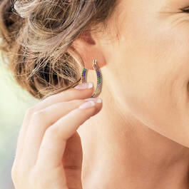 The Rainbow Hoop Earrings 12117 0013 m model