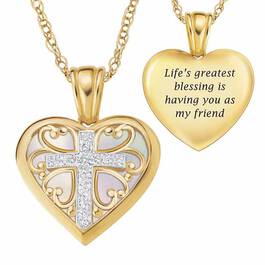 My Blessed Friend Diamond Cross Pendant 6227 001 2 1