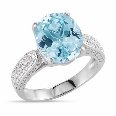 The Celestial Splendor Topaz & Diamond Ring